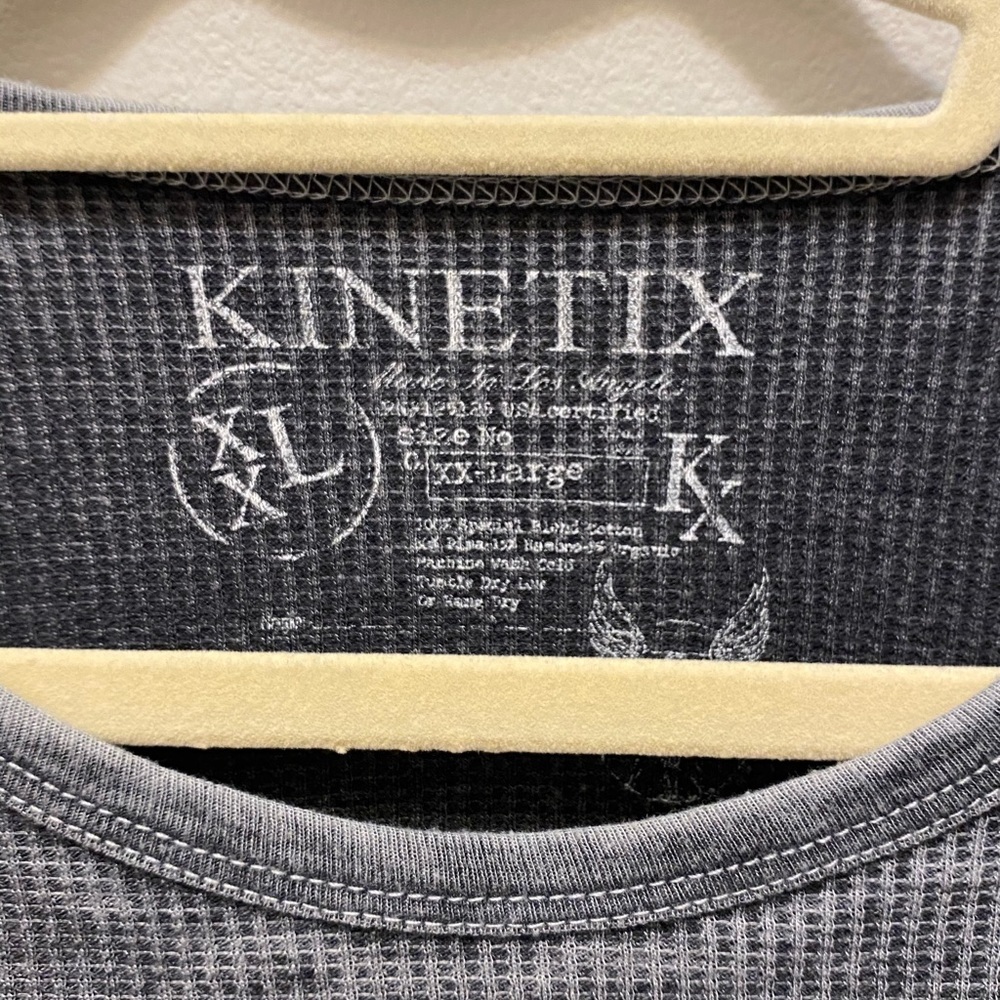 kinetix men’s long sleeve tee base color gray xl - Picture 7 of 12